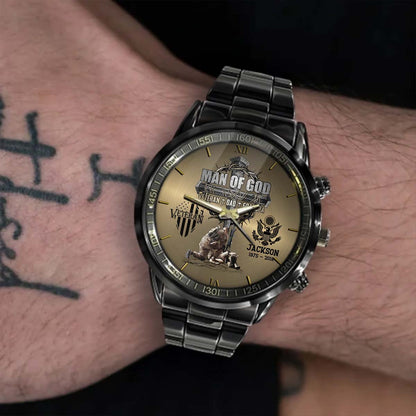 Man Of God - Personalized Veteran Hand Watch