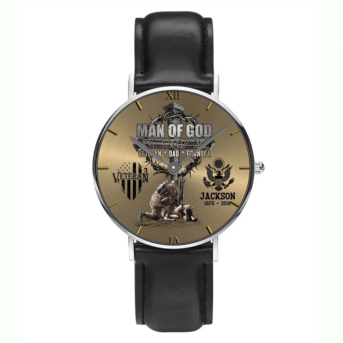Man Of God - Personalized Veteran Hand Watch