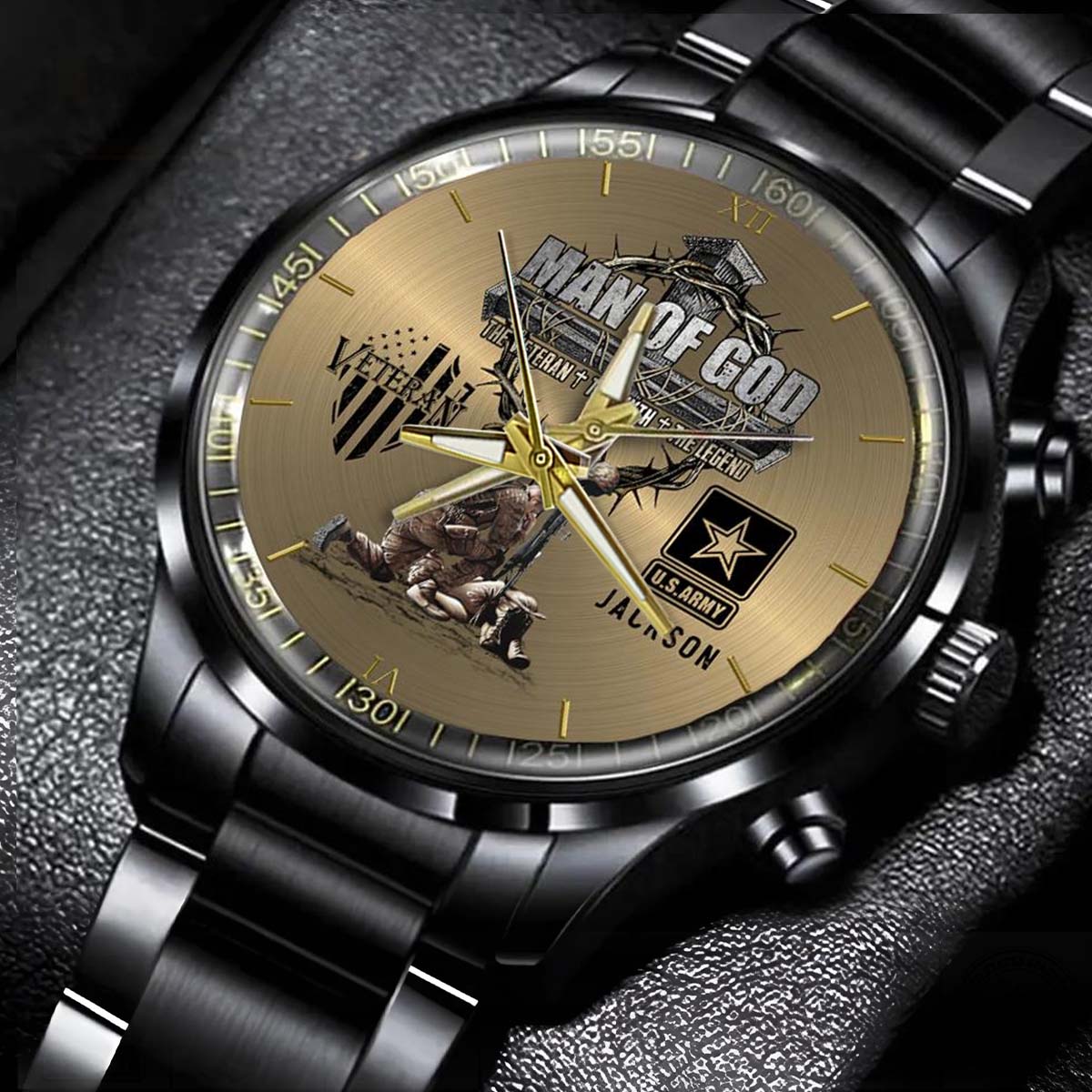 Man Of God - Personalized Veteran Hand Watch