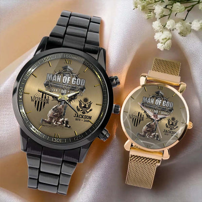 Man Of God - Personalized Veteran Hand Watch