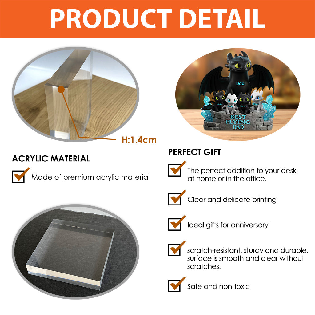 Best Flying Family - Personalized Custom Shaped Acrylic Plaque