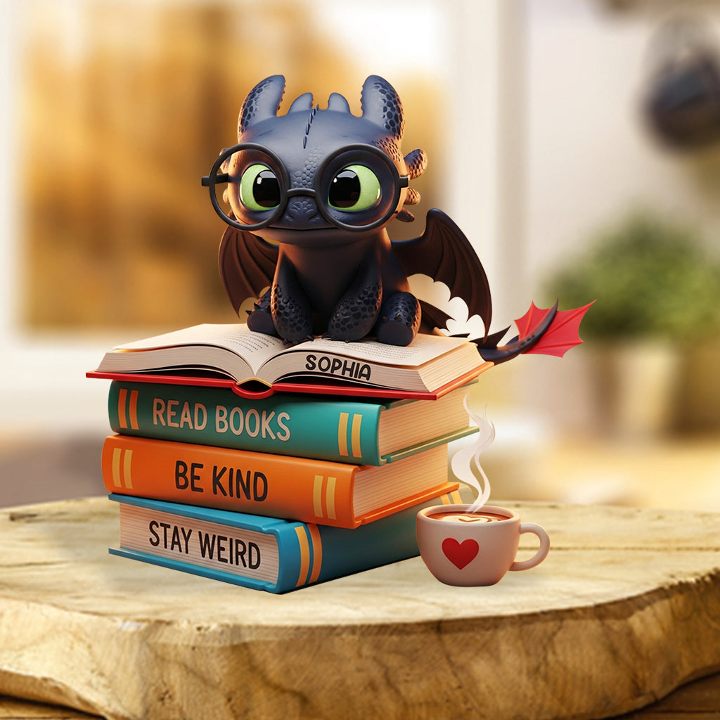 Dragon & Book - Personalized Book Custom Shaped Acrylic Plaque