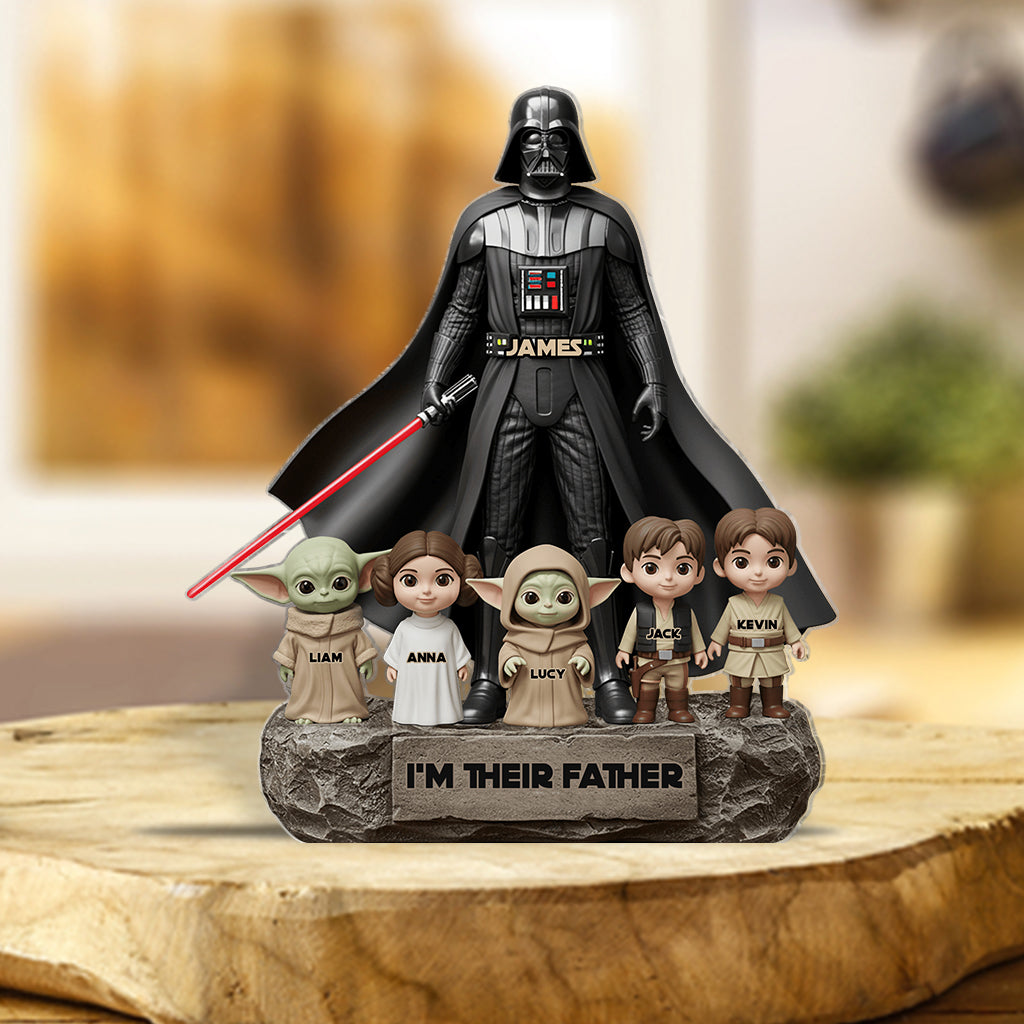 Best Dad In The Galaxy - Personalized The Force Custom Shaped Acrylic Plaque