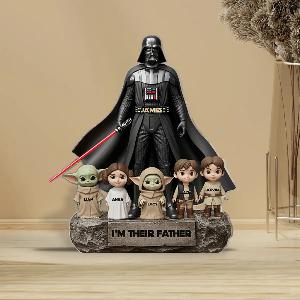 Best Dad In The Galaxy - Personalized The Force Custom Shaped Acrylic Plaque