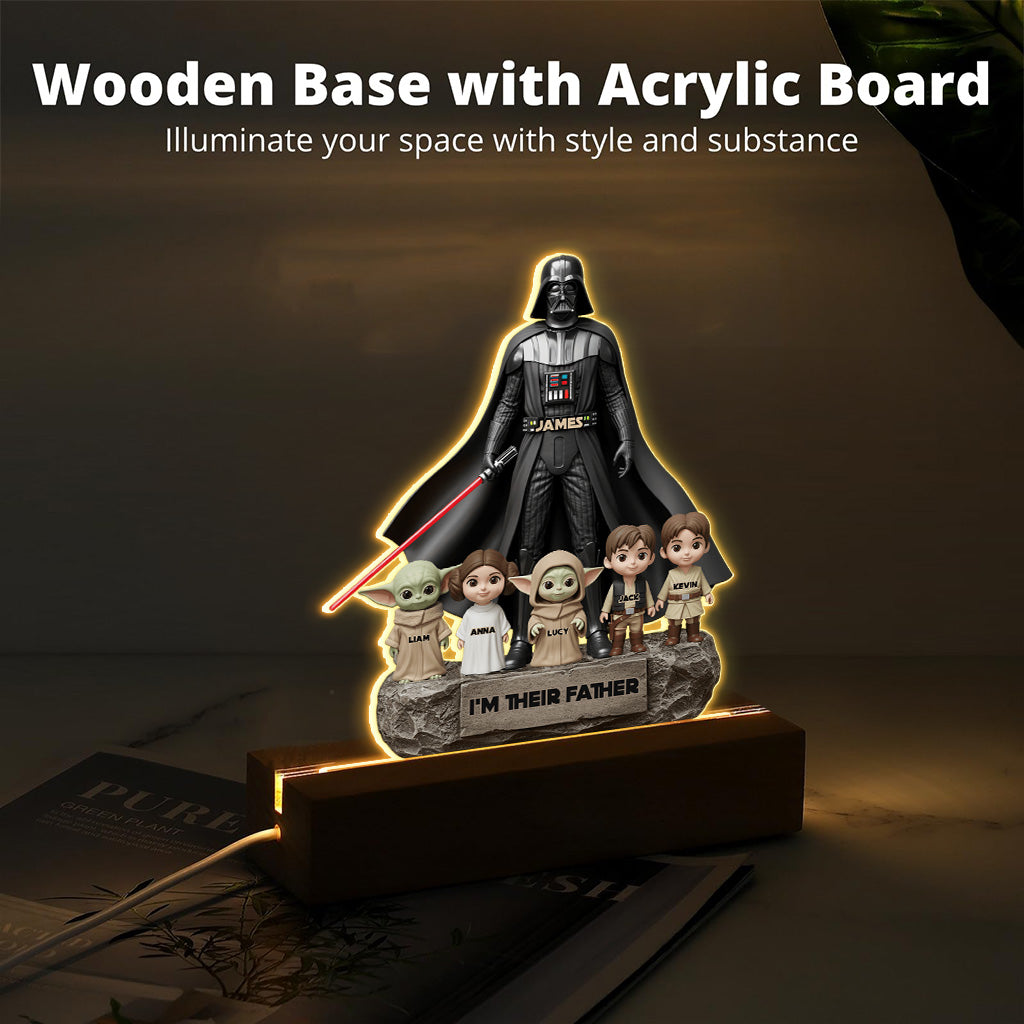 Best Dad In The Galaxy - Personalized The Force Custom Shaped Acrylic Plaque