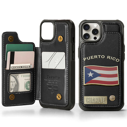 Proud Puerto Rico - Personalized Expats Wallet Phone Case