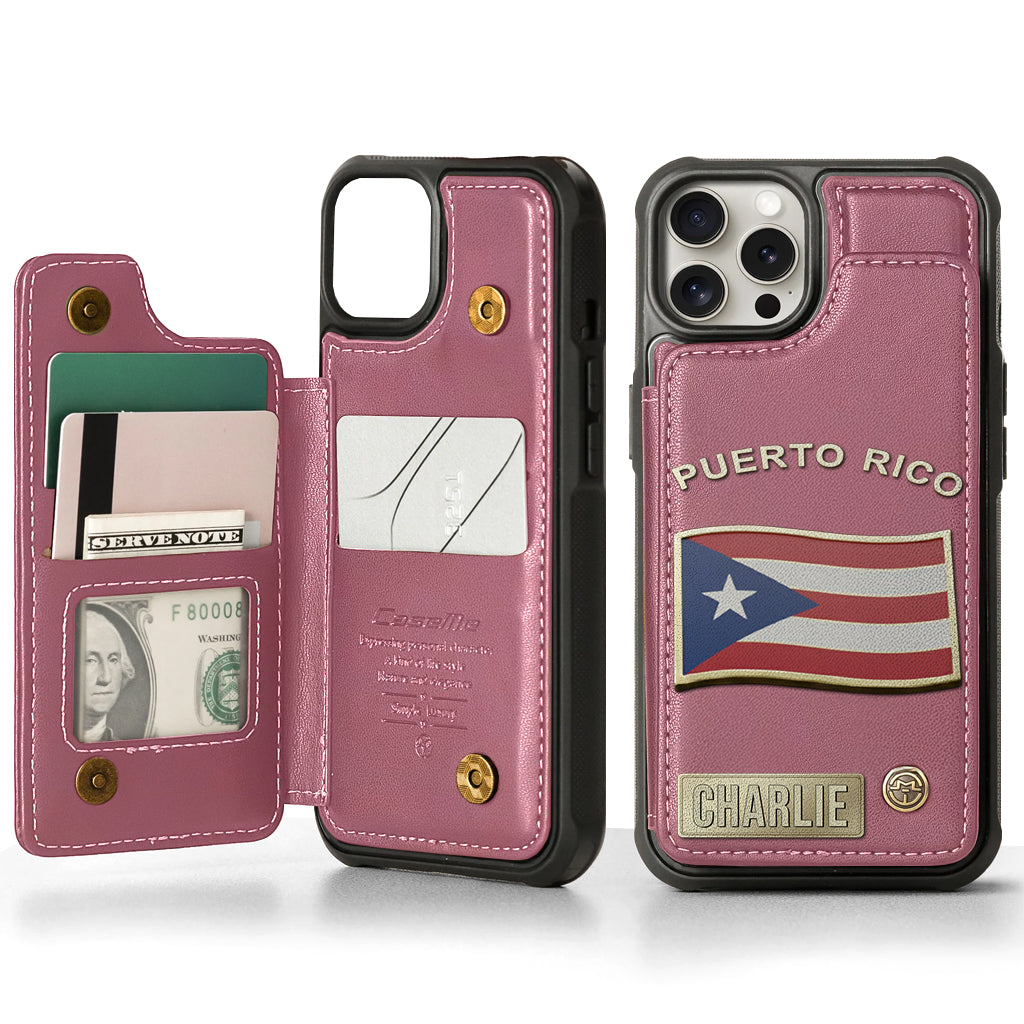 Proud Puerto Rico - Personalized Expats Wallet Phone Case