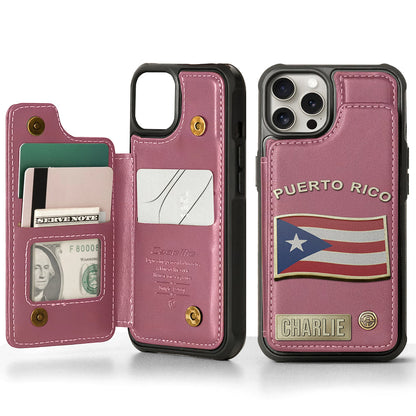 Proud Puerto Rico - Personalized Expats Wallet Phone Case