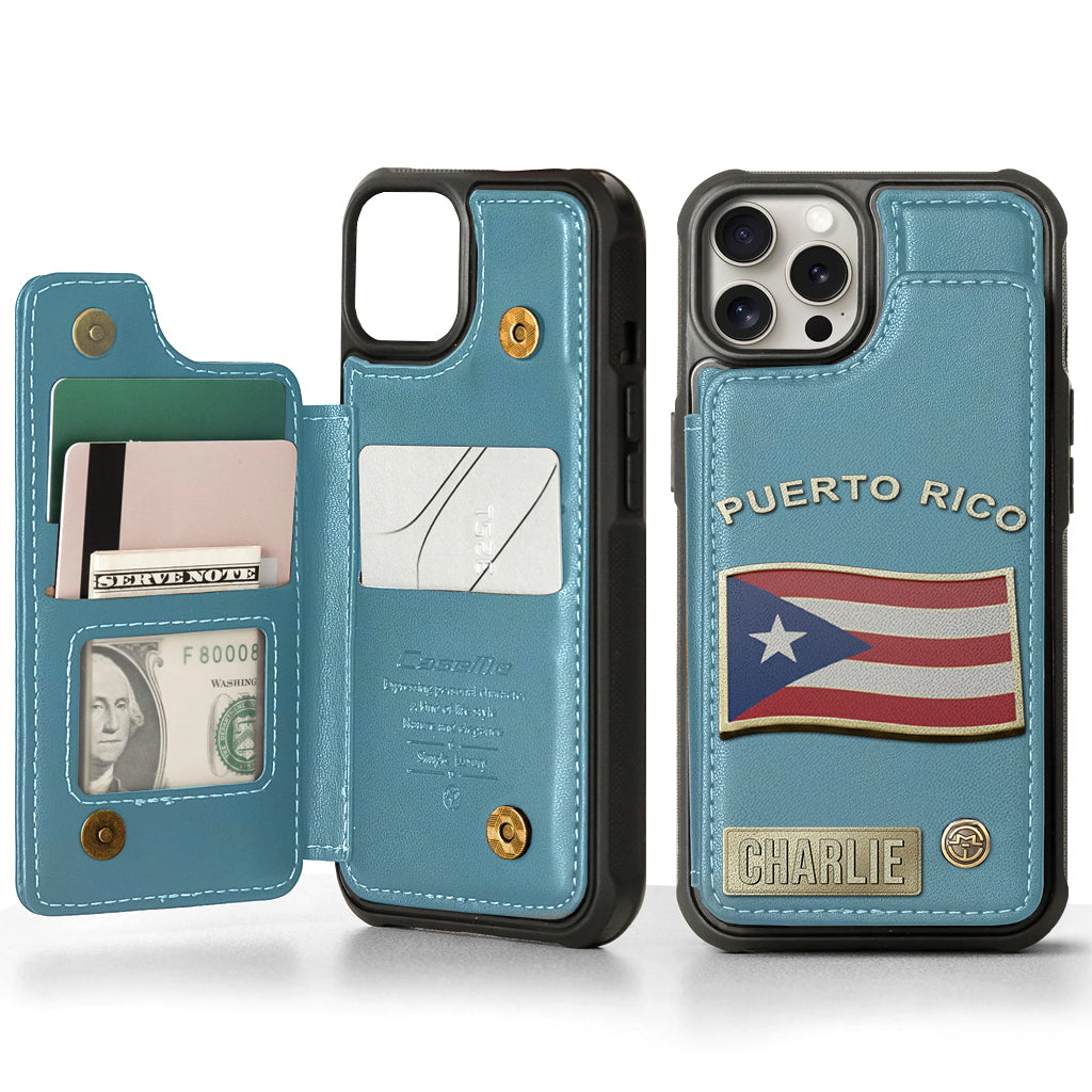 Proud Puerto Rico - Personalized Expats Wallet Phone Case