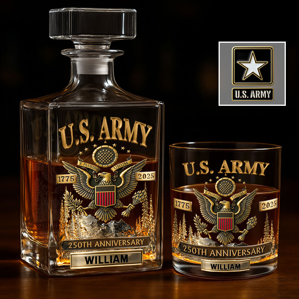 This We'll Defend - Personalized Veteran Whiskey Decanter Set