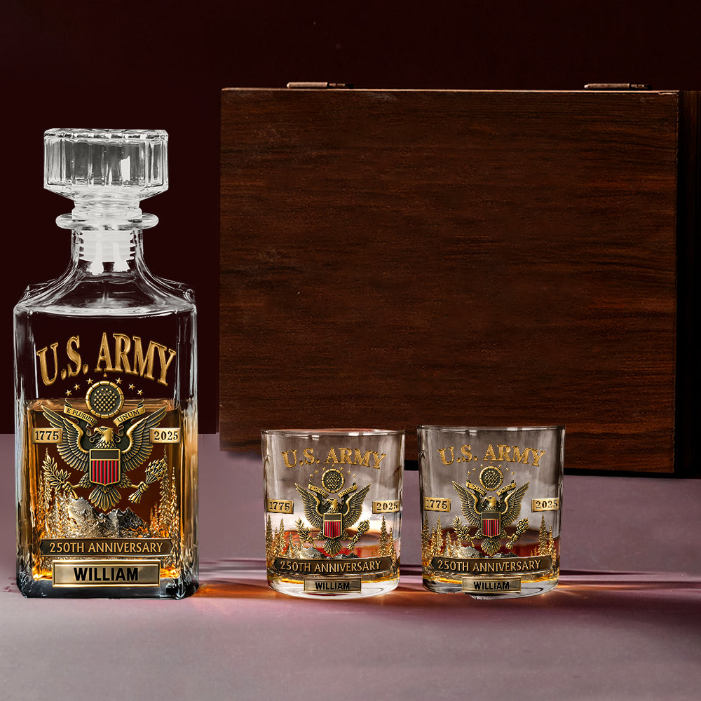 This We'll Defend - Personalized Veteran Whiskey Decanter Set