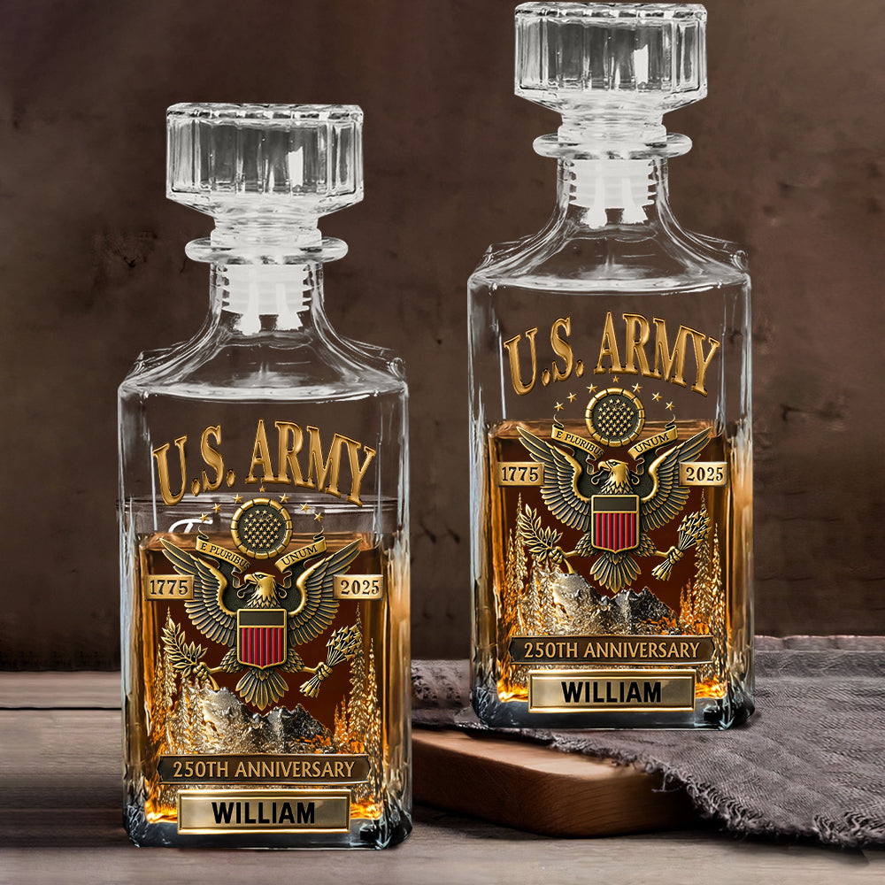 This We'll Defend - Personalized Veteran Whiskey Decanter Set