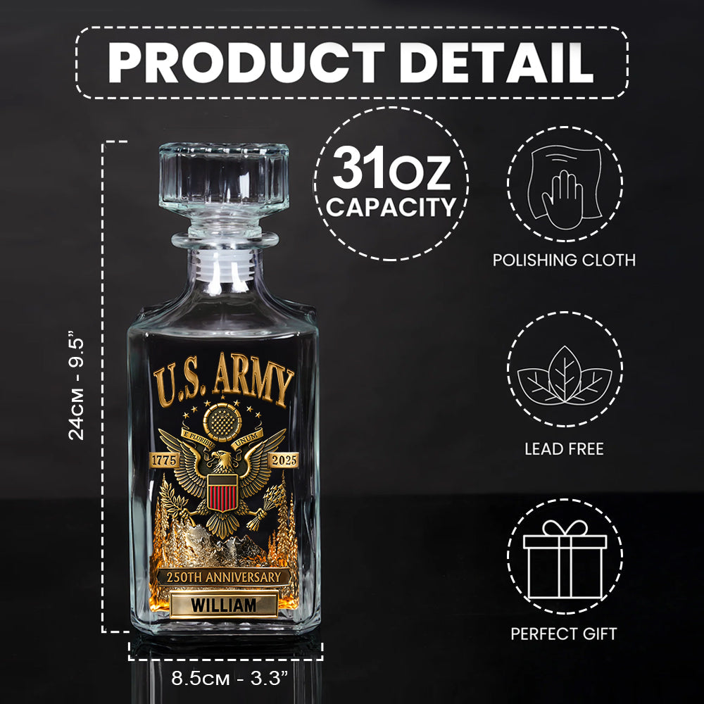 This We'll Defend - Personalized Veteran Whiskey Decanter Set