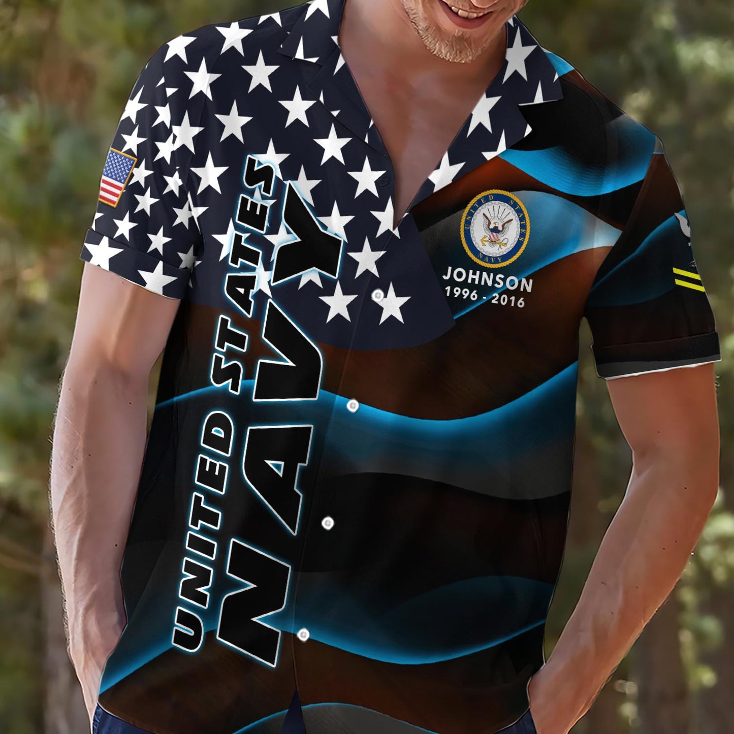 Strong Veteran - Personalized Veteran Hawaiian Shirt