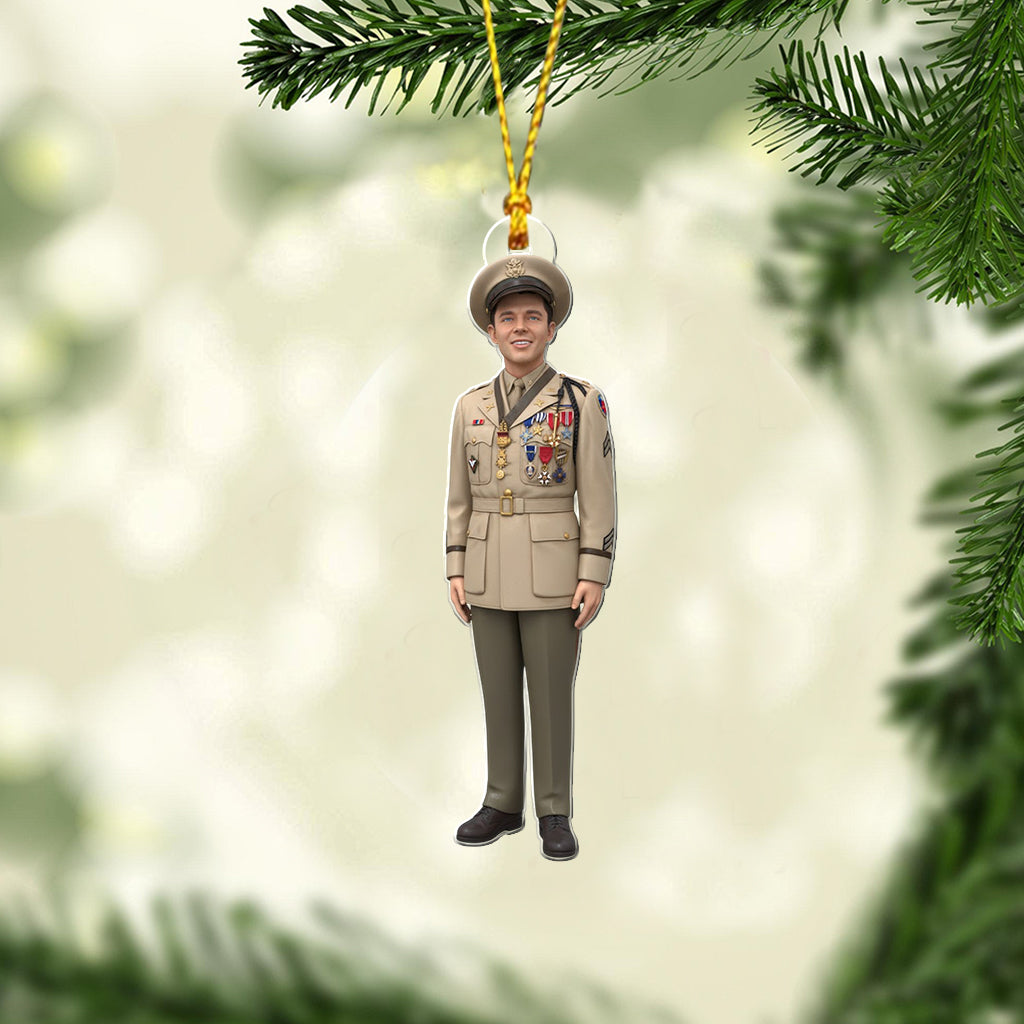 Custom Ornament From Photo - Personalized Veteran Ornament