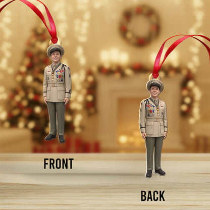 Custom Ornament From Photo - Personalized Veteran Ornament