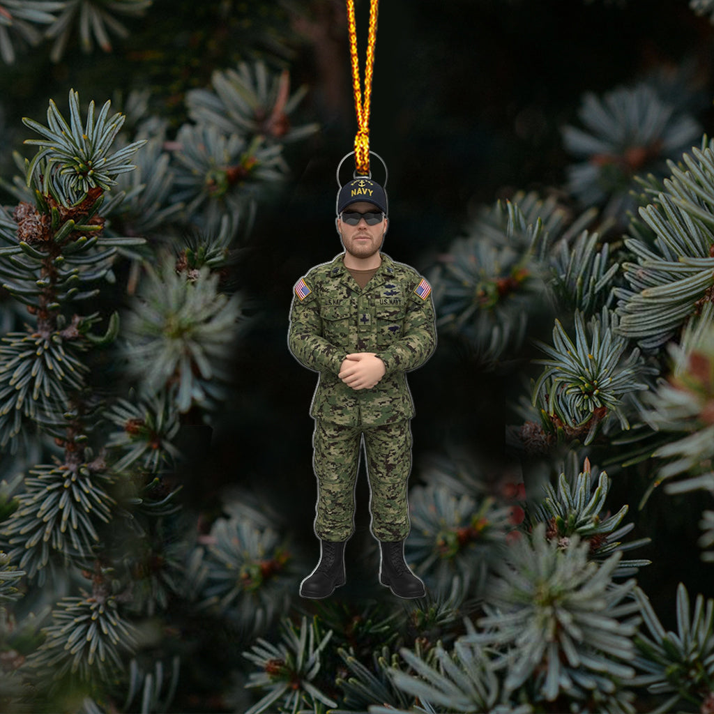 Custom Ornament From Photo - Personalized Veteran Ornament