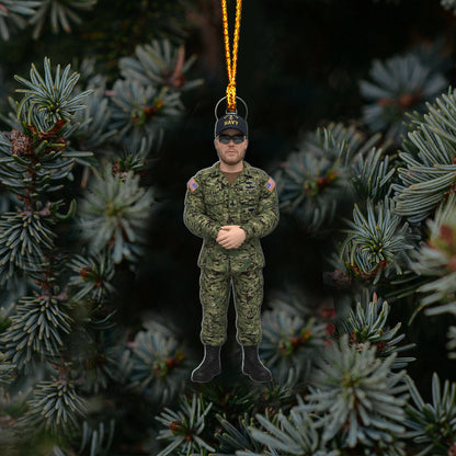 Custom Ornament From Photo - Personalized Veteran Ornament