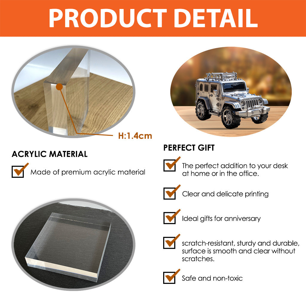 I Love My Car - Personalized Car Custom Shaped Acrylic Plaque