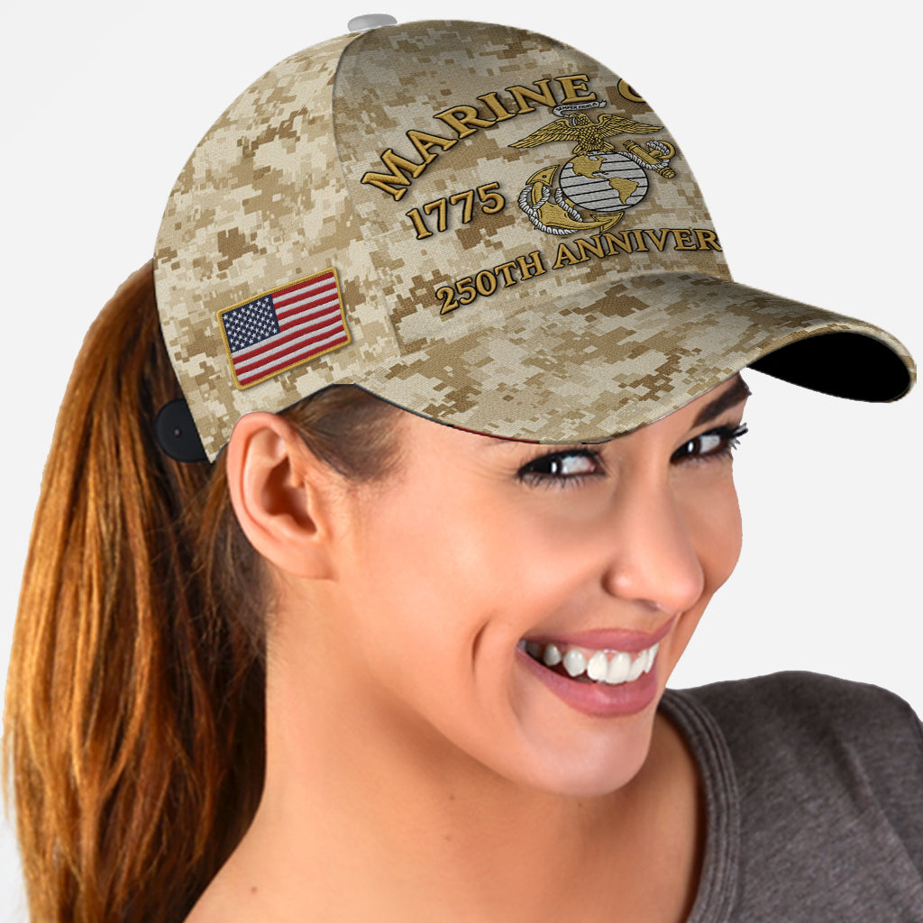 Marine Corps 250th Anniversary - Personalized Veteran Classic Cap