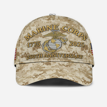 Marine Corps 250th Anniversary - Personalized Veteran Classic Cap