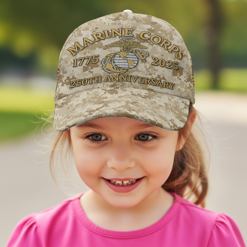 Marine Corps 250th Anniversary - Personalized Veteran Classic Cap