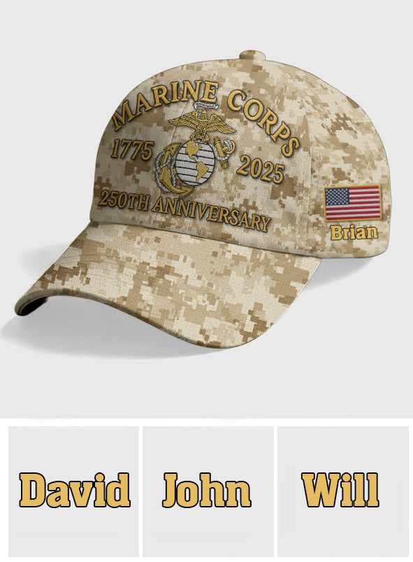 Marine Corps 250th Anniversary - Personalized Veteran Classic Cap