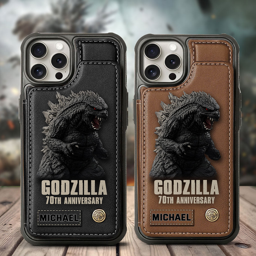 Monster 70th Anniversary Custom Name - Personalized Giant Monster Wallet Phone Case