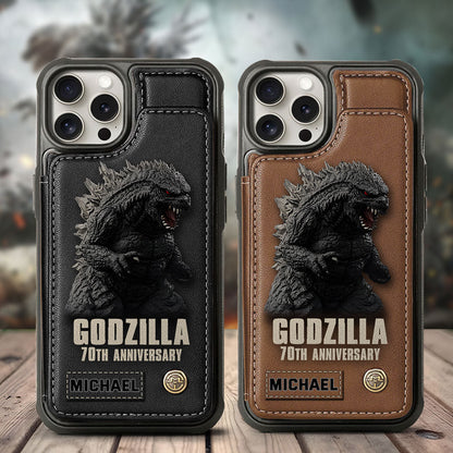 Monster 70th Anniversary Custom Name - Personalized Giant Monster Wallet Phone Case