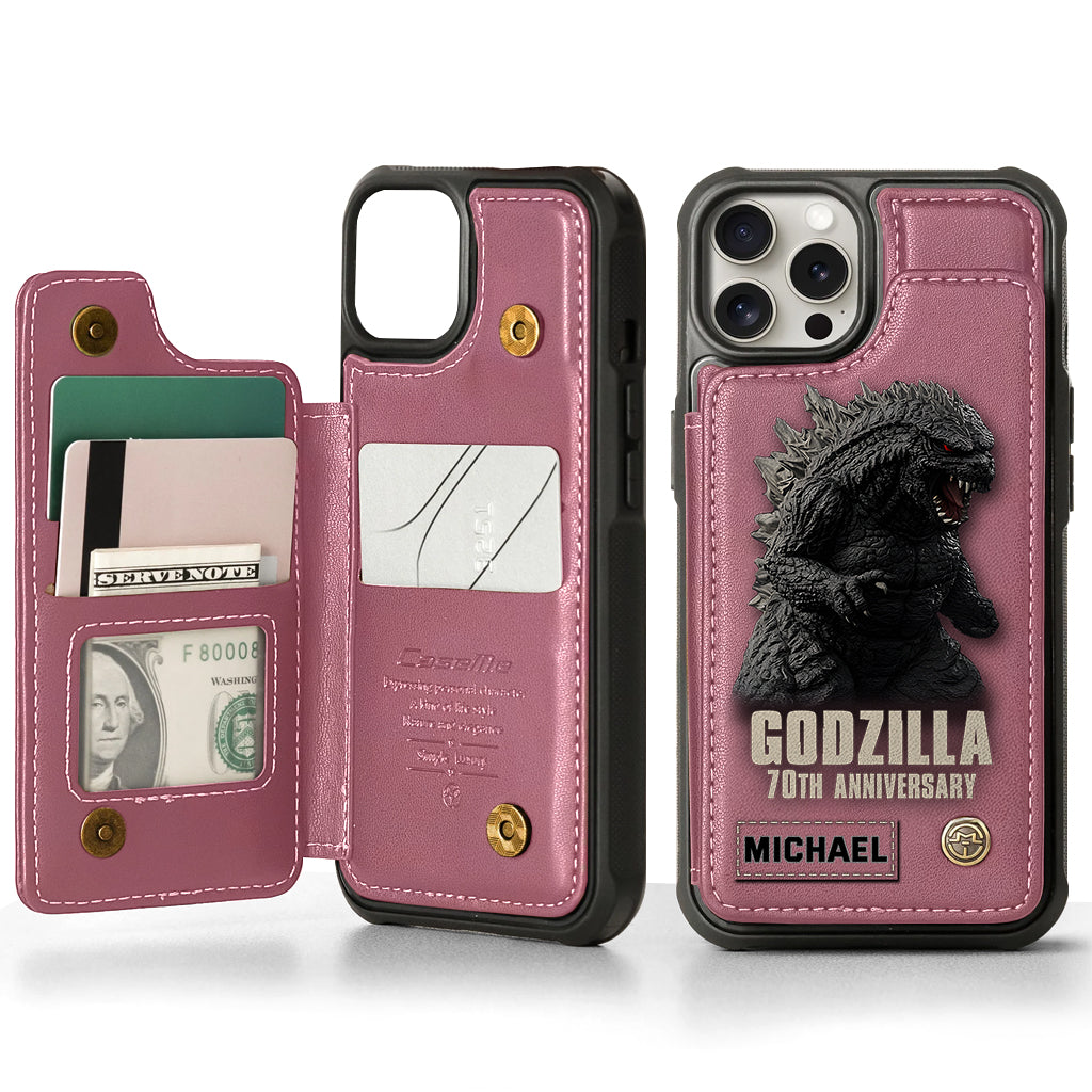 Monster 70th Anniversary Custom Name - Personalized Giant Monster Wallet Phone Case
