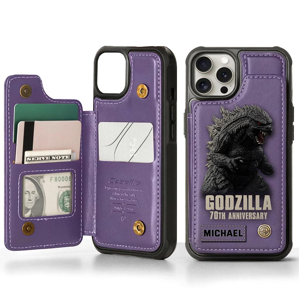 Monster 70th Anniversary Custom Name - Personalized Giant Monster Wallet Phone Case