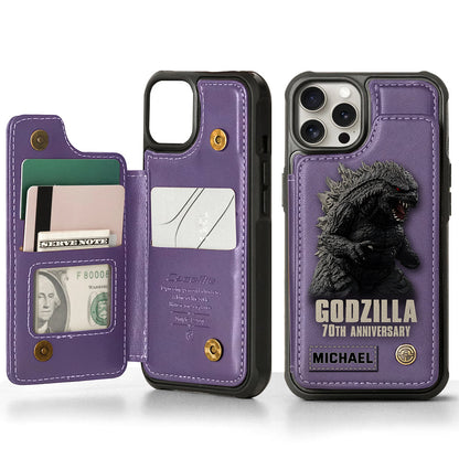 Monster 70th Anniversary Custom Name - Personalized Giant Monster Wallet Phone Case