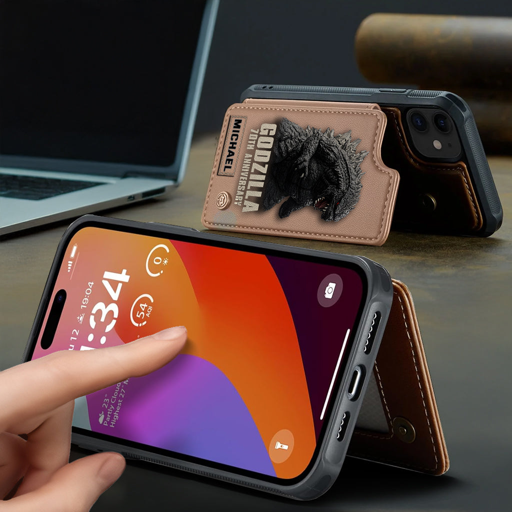 Monster 70th Anniversary Custom Name - Personalized Giant Monster Wallet Phone Case