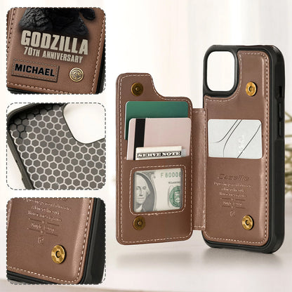 Monster 70th Anniversary Custom Name - Personalized Giant Monster Wallet Phone Case