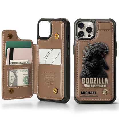 Monster 70th Anniversary Custom Name - Personalized Giant Monster Wallet Phone Case
