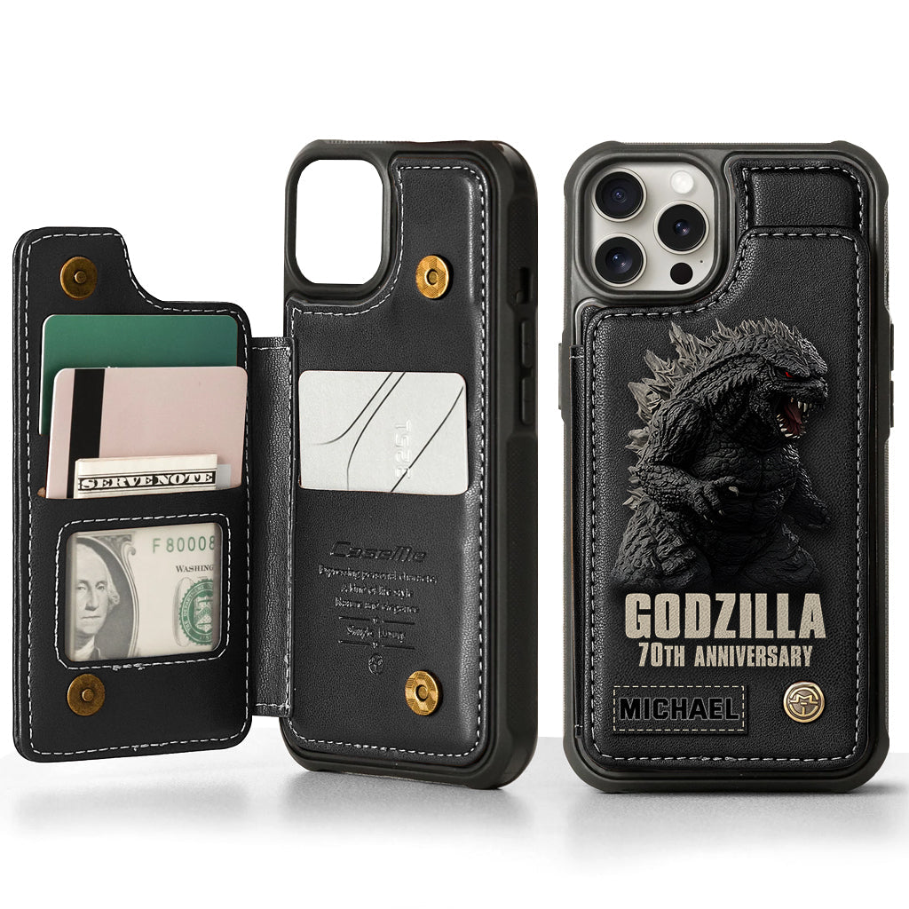 Monster 70th Anniversary Custom Name - Personalized Giant Monster Wallet Phone Case