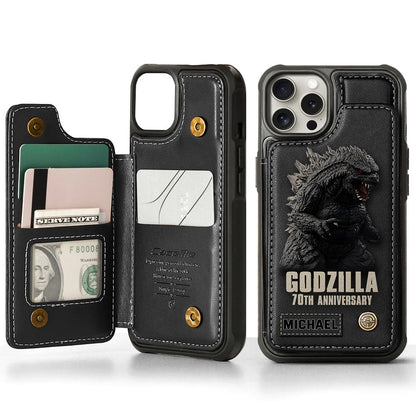 Monster 70th Anniversary Custom Name - Personalized Giant Monster Wallet Phone Case