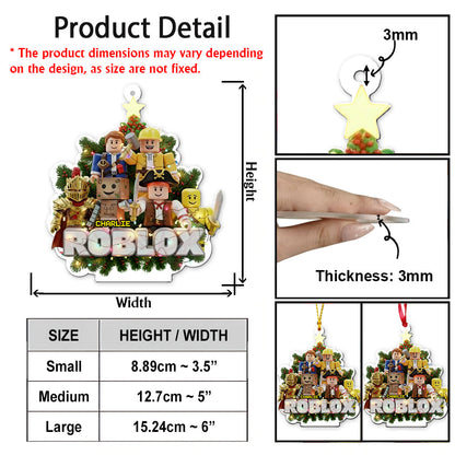 Role Play Game Christmas - Personalized 3D Gaming Transparent Ornament