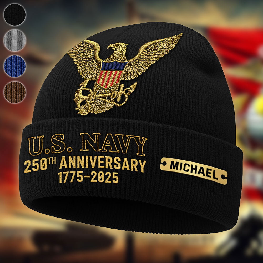 250th Anniversary - Personalized Veteran Beanie Hat