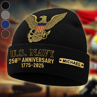 250th Anniversary - Personalized Veteran Beanie Hat