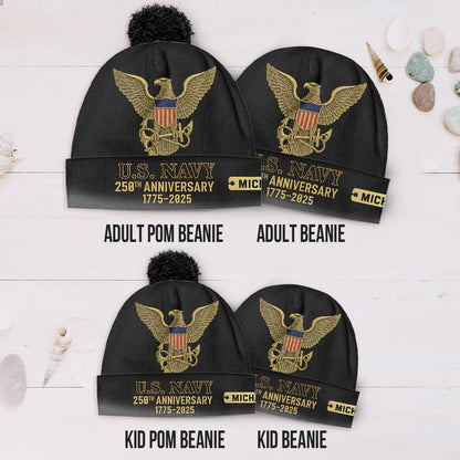 250th Anniversary - Personalized Veteran Beanie Hat