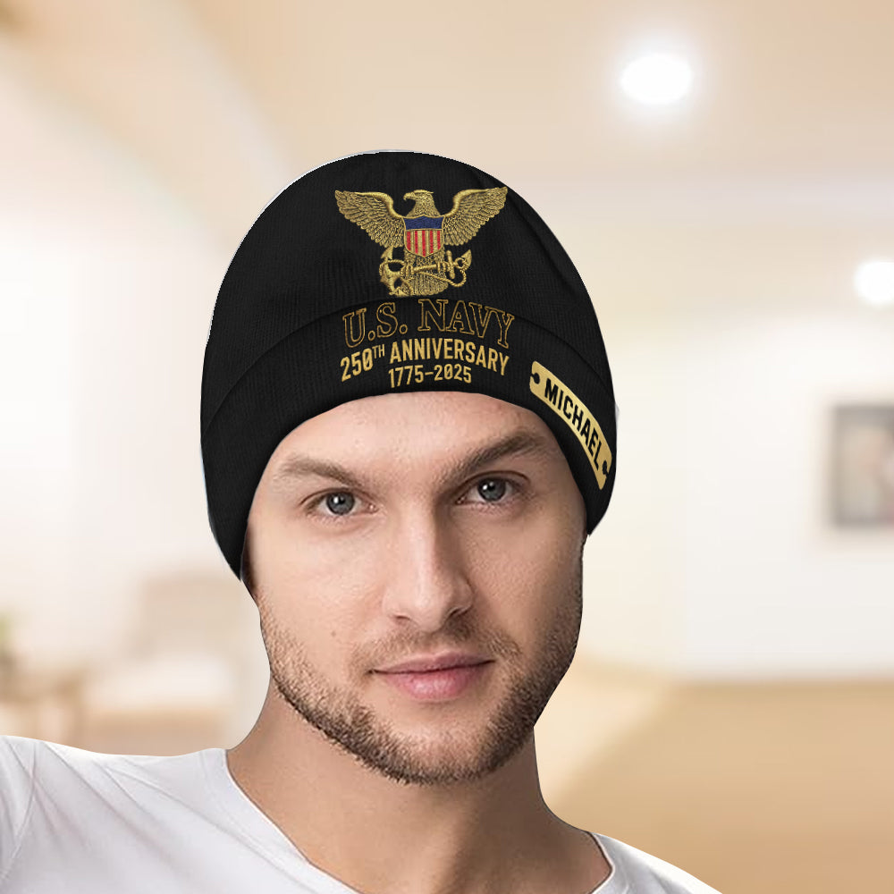 250th Anniversary - Personalized Veteran Beanie Hat