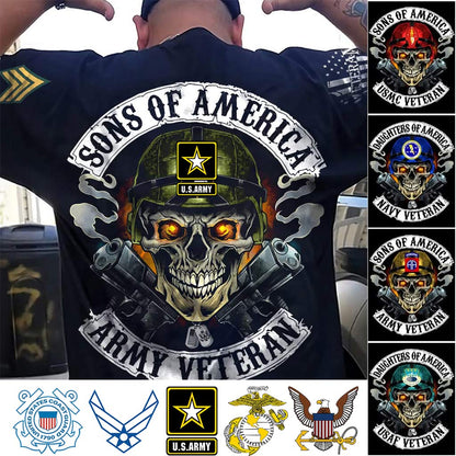 Proud Veteran - Personalized Veteran All Over Shirt