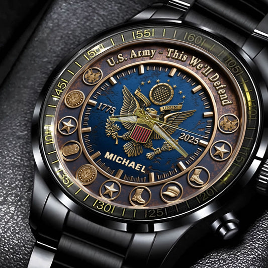This We'll Defend - Personalized Veteran Hand Watch
