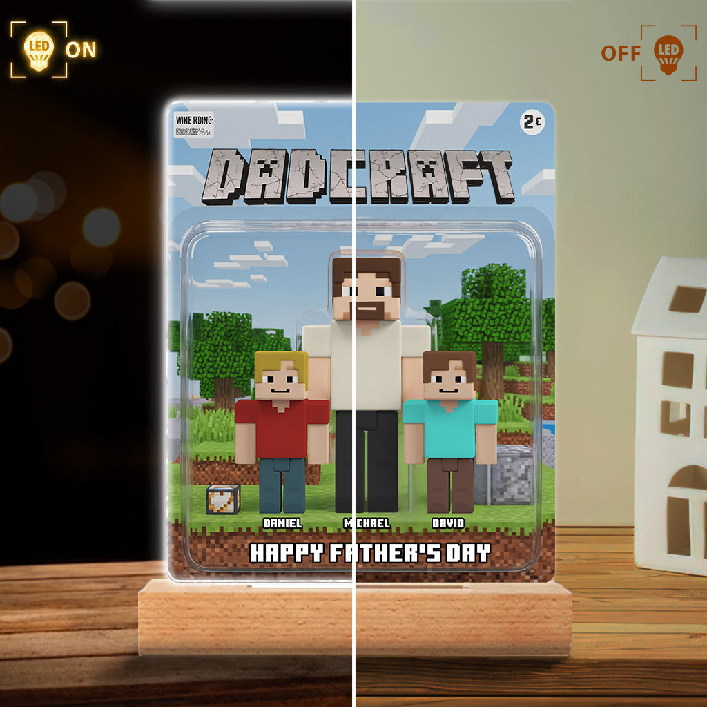 Dadcraft, Father's Day Gift For Game Dad - Personalized Father Custom Shaped Acrylic Plaque