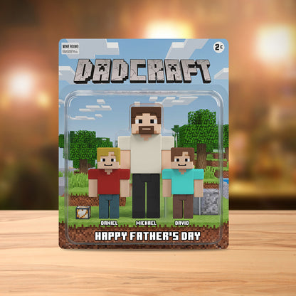 Dadcraft, Father's Day Gift For Game Dad - Personalized Father Custom Shaped Acrylic Plaque