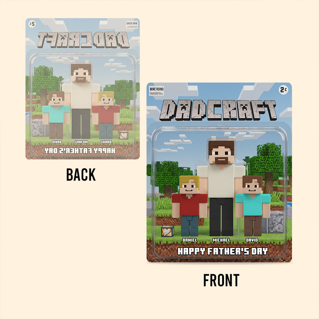 Dadcraft, Father's Day Gift For Game Dad - Personalized Father Custom Shaped Acrylic Plaque