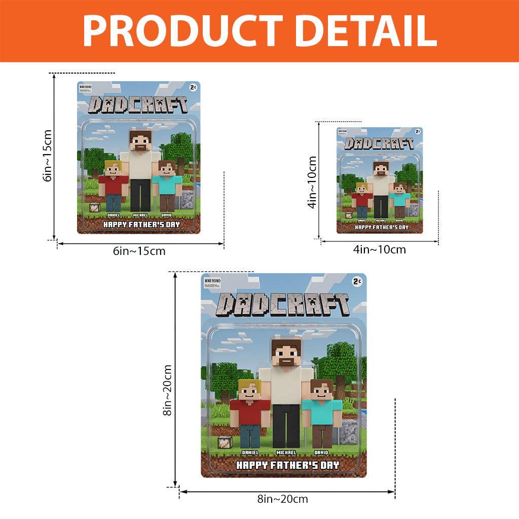 Dadcraft, Father's Day Gift For Game Dad - Personalized Father Custom Shaped Acrylic Plaque