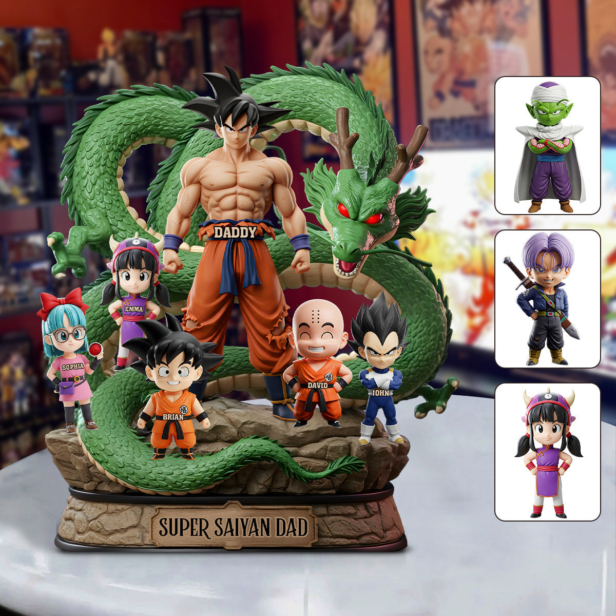 Best Dad Ever - Personalized Seven Balls Custom Shaped Acrylic Plaque