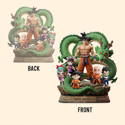 Best Dad Ever - Personalized Seven Balls Custom Shaped Acrylic Plaque